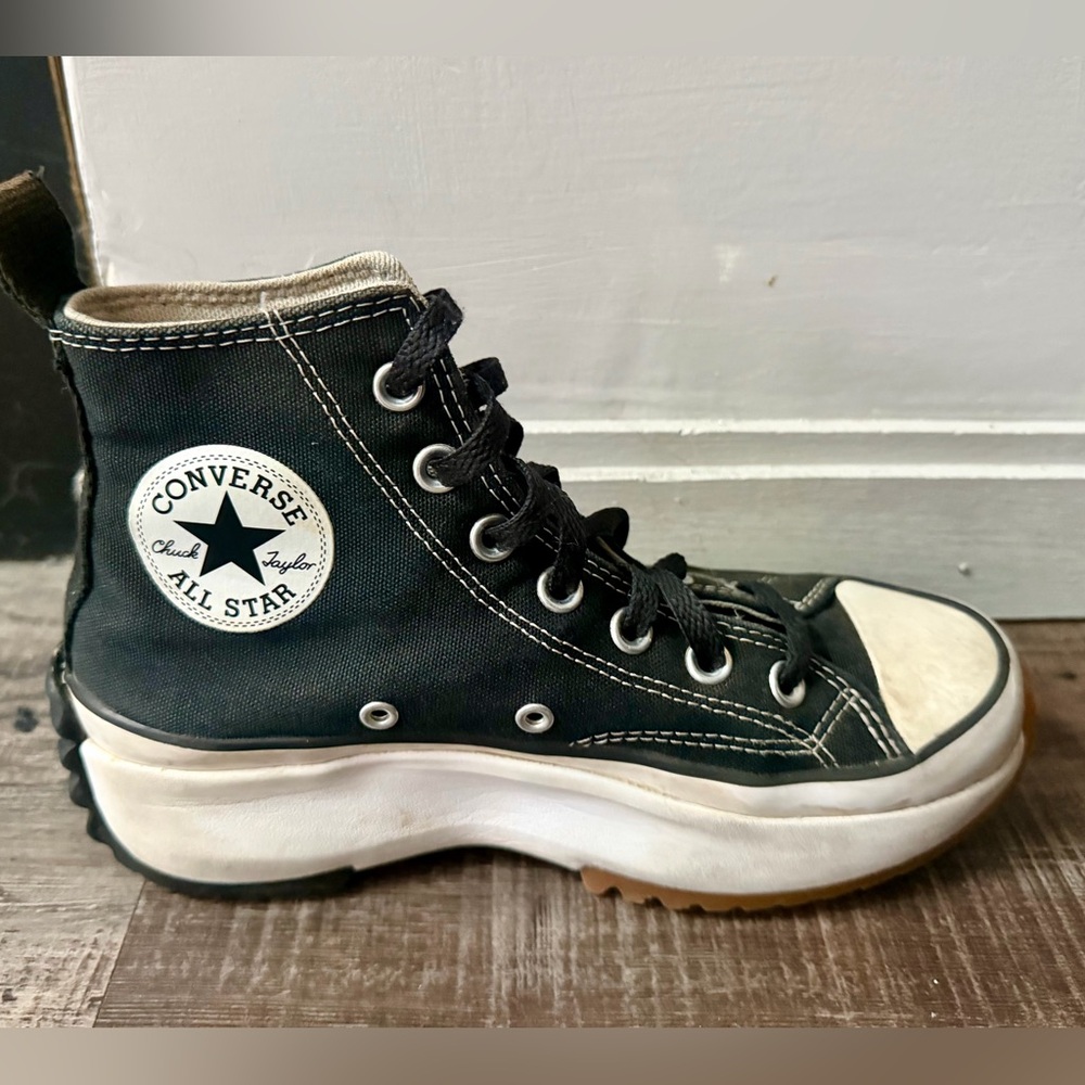 Big KidsConverse Black & White High-Top Platform SneakersConverse platform